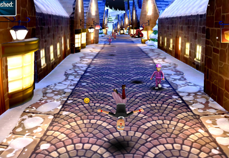 Побег бабки на Новый Год красивая 3D игра